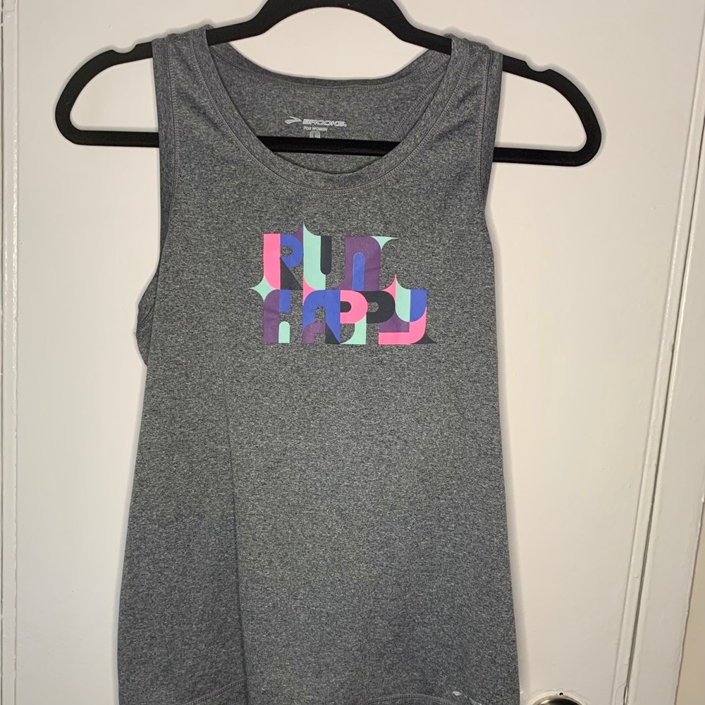 Brooks Distance Graphic Tank - 'Run Happy'